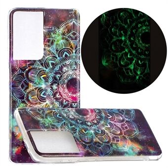 Unique Noctilucent IMD TPU-beschermer voor Samsung Galaxy S21 Ultra 5G-telefoonhoes