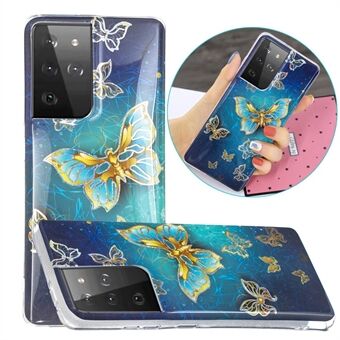 IMD Design Case voor Samsung Galaxy S21 Ultra 5G 5G Marmeren Patroon Afdrukken TPU Cover