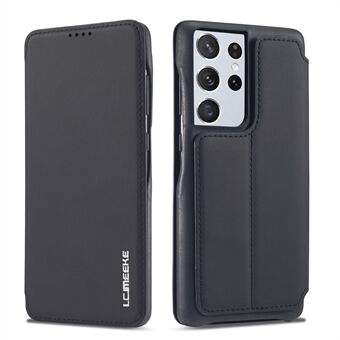 LC.IMEEKE Retro Style Protector Stand Leren Case met Kaarthouder voor Samsung Galaxy S21 Ultra 5G