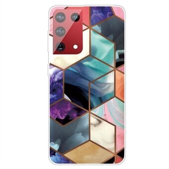 Marmeren patroon valbestendig TPU-telefoonhoesje voor Samsung Galaxy S21 Ultra 5G
