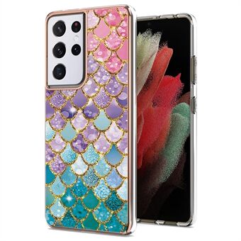 Een reeks dunne zachte TPU Edge Anti-kras schokbestendige hoes voor Samsung Galaxy S21 Ultra 5G