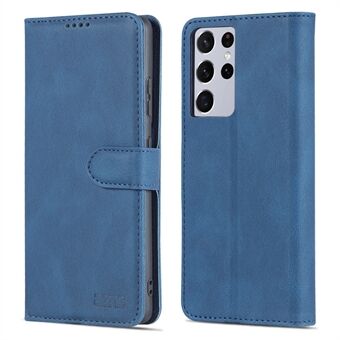 AZNS Magnetische Sluiting PU Lederen Flip Wallet Case Stand Shockproof TPU Innerlijke Cover Telefoon Cover voor Samsung Galaxy S21 Ultra 5G