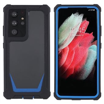 Voor Samsung Galaxy S21 Ultra 5G TPU frame + acryl heldere achterkant Hybride verwijderbare 2-in-1 case Anti-drop telefoon cover