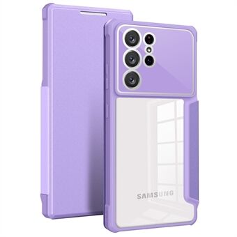 For Samsung Galaxy S21 Ultra 5G PU Leather+TPU+PC Business Stand Case All-Inclusive Automatic Magnetic Suction Cover with Card Slot Holder