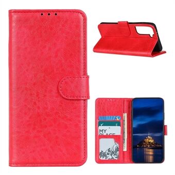 Crazy Horse Wallet Stand Lederen Folio Cover voor Samsung Galaxy S21 Plus