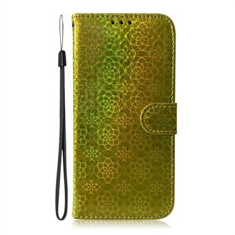 Leren Stand -hoesje met bloemenpatroon voor Samsung Galaxy S21 + 5G