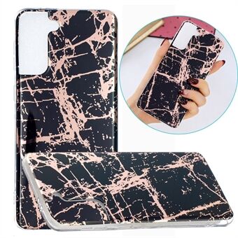 Marmeren patroon Rose goud galvaniseren IMD TPU-hoesje voor Samsung Galaxy S21 + 5G telefoonhoes