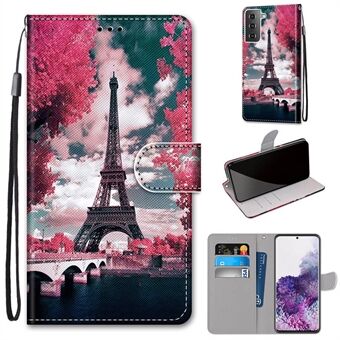 Wallet Stand Case voor Samsung Galaxy S21 + 5G Anti-Drop Patroon Afdrukken Shell