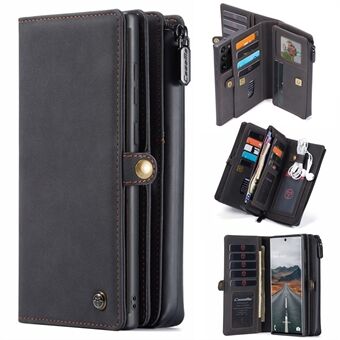 CASEME 018-serie Matte Skin lederen portemonnee 2-in-1 hoesje voor Samsung Galaxy S21+ 5G