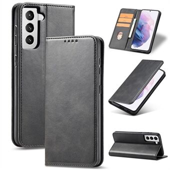 Auto-geabsorbeerde lederen portemonnee Stand mobiele telefoon beschermhoes voor Samsung Galaxy S21 + 5G