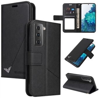 GQ.UTROBE Wallet Stand Design Lederen Cover Metaal Rechthoekig Interieur voor Samsung Galaxy S21 Plus 5G