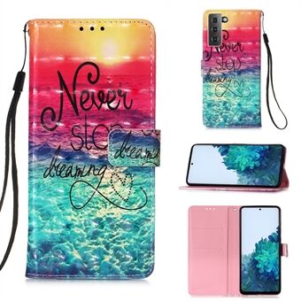 Patroon print design Stand case met snoer voor Samsung Galaxy S21 Plus 5G