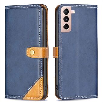 BINFEN COLOR BF Leather Series-8 voor Samsung Galaxy S21+ 5G Schokbestendig telefoonhoesje 12 Stijl Dubbele stiksels Lijnen Splicing Leather Cover Stand Functie Kaarthouder