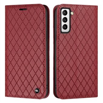 Voor Samsung Galaxy S21+ 5G/S30+ 5G Rhombus Embossing Litchi Textuur PU Lederen Drop-proof Cover RFID Blokkeren Telefoon Stand Wallet Case