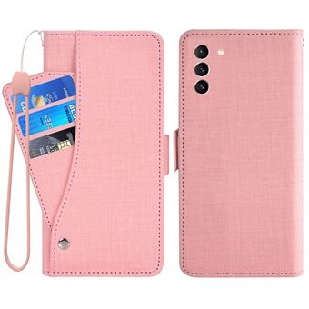 Voor Samsung Galaxy S21 + 5G Jean Doek Textuur Stand Portemonnee Case PU Leer + TPU Telefoon Cover met Roterende Kaartsleuf