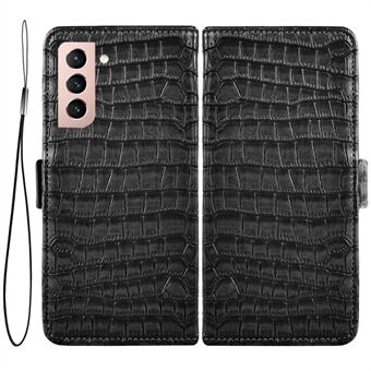 Voor Samsung Galaxy S21 + 5G PU Lederen Krokodil Textuur Schokbestendig Telefoon Case Portemonnee Stand Slanke Telefoon Cover: