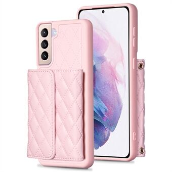 BF23-stijl voor Samsung Galaxy S21+ 5G standaard PU-leer + TPU-hoes Telefoonhoes met horizontaal kaartzakje