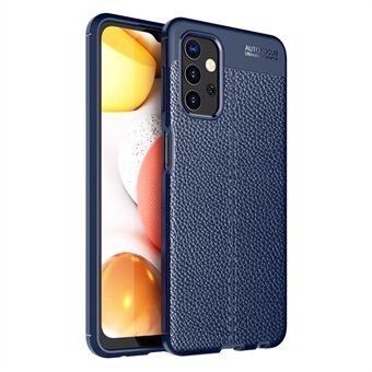 Zachte TPU-beschermer Litchi Skin kunstleer mobiele telefoonhoes voor Samsung Galaxy A32 5G