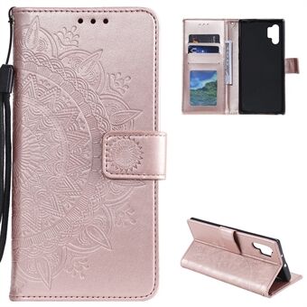 Bedrukte Mandala Bloem Portemonnee Stand Functie Leren tas met riem voor Samsung Galaxy A32 5G