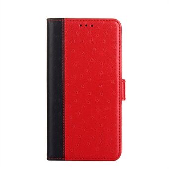 Wallet Stand Design Struisvogeltextuur PU lederen telefoonhoesje voor Samsung Galaxy A32 5G