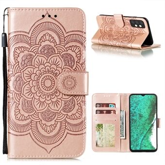 Opdruk Mandala Flower Stand Lederen Flip Shell voor Samsung Galaxy A32 5G Cover