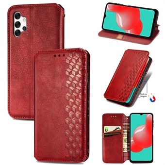 Modieuze Auto Absorberende Rhombus Textuur PU Lederen Portemonnee Telefoon Cover voor Samsung Galaxy A32 5G / M32 5G