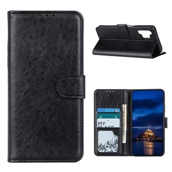 Crazy Horse Textuur Lederen Shell Portemonnee Stand Telefoon Cover voor Samsung Galaxy A32 5G