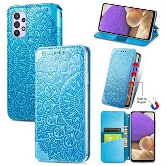 Gedrukte Mandala Stand PU Lederen Case Stand Pouch voor Samsung Galaxy A32 5G / M32 5G