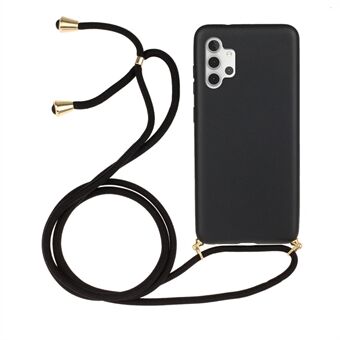 Milieuvriendelijke natuurlijke tarwestro zachte TPU telefoonhoes met multifunctionele riem voor Samsung Galaxy A32 5G/M32 5G.