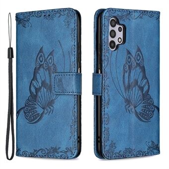 Print Butterfly Flower PU- Stand voor Samsung Galaxy A32 5G