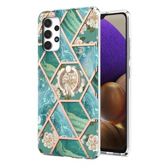 Duurzaam anti-geel IMD lichtgewicht marmer patroon flexibele bumper TPU telefoonhoes met Ring voor Samsung Galaxy A32 5G / M32 5G