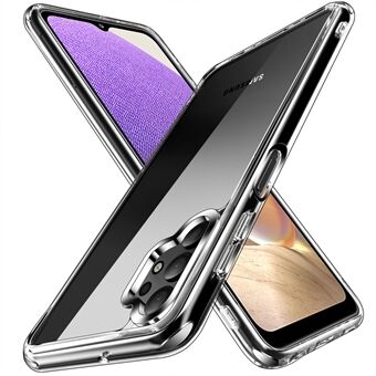 Kristalheldere TPU + PC Hybride telefoonhoes voor Samsung Galaxy A32 5G Gereserveerde lanyard riem holle telefoon accessoires