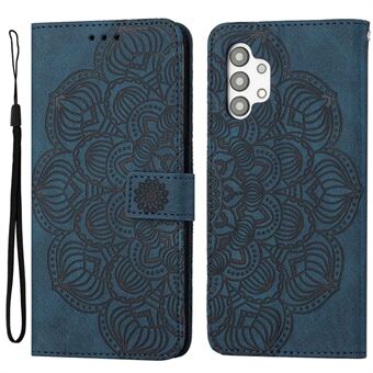 Voor Samsung Galaxy A32 5G/M32 5G Volledige Bescherming Telefoon Case PU Lederen Stand Mandala Bloem bedrukt Schokbestendig Mobiele Telefoon Wallet Cover