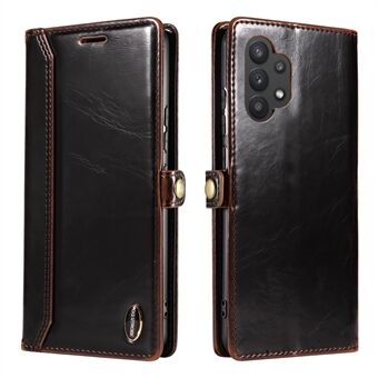 GQ. UTROBE 010 Serie voor Samsung Galaxy A32 5G/M32 5G Schokbestendig RFID Blokkeren PU Lederen Telefoon Case Stand Wallet Cover