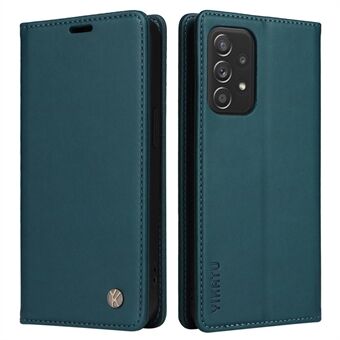 YIKATU YK-001 voor Samsung Galaxy A32 5G/M32 5G PU Lederen Portemonnee Stand Case Auto Sluiting Magnetische Anti-drop Telefoon Cover
