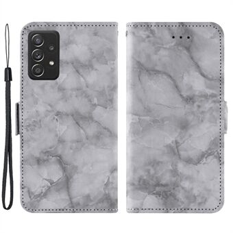 Telefoonhoesje voor Samsung Galaxy A32 5G / M32 5G, goed beschermd marmerpatroon Dubbele magnetische sluiting PU-lederen Stand Flip Wallet Cover