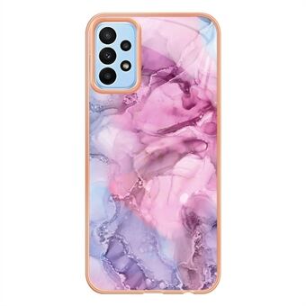 YB IMD Series-16 Style E voor Samsung Galaxy A32 5G / M32 5G Marble Pattern IMD Phone Case Drop-proof Galvaniseren 2.0mm TPU Back Cover