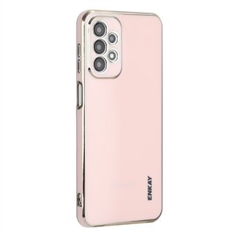 ENKAY HAT Prince Voor Samsung Galaxy A32 5G Galvaniseren Randen Ontwerp TPU Schokbestendig Telefoonhoesje Precieze uitsparing Camerabescherming Scratch