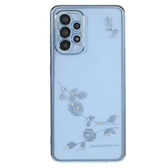 Voor Samsung Galaxy A32 5G / M32 5G Bloem Galvaniseren TPU Cover Strass Decor Telefoonhoes