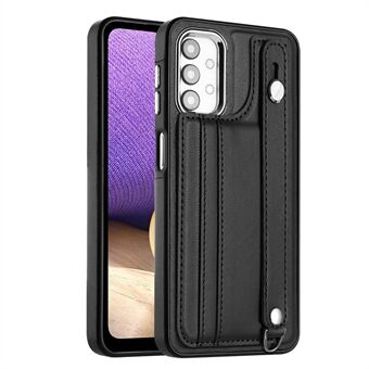 Voor Samsung Galaxy A32 5G / M32 5G Kaarthouder Telefoon Case YB Lederen Coating Series-5 Kickstand TPU Telefoon Cover