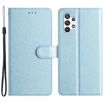 Voor Samsung Galaxy A32 5G / M32 5G PU-leer Drop-proof telefoonhoes Zijdetextuur Stand Wallet Cover