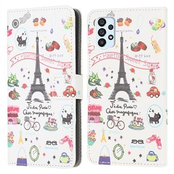 Patroon Afdrukken Portemonnee Lederen Telefoon Shell voor Samsung Galaxy A52 4G/5G/A52s 5G Mobiele Telefoon Accessoire