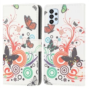 Patroon Afdrukken Portemonnee Lederen Telefoon Shell voor Samsung Galaxy A52 4G/5G/A52s 5G Mobiele Telefoon Accessoire