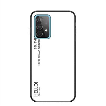 TPU + PC + Glas Kleurverlooppatroon Superslanke mobiele telefoonhoes voor Samsung Galaxy A52 4G/5G / A52s 5G