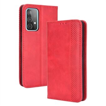 Stand in retrostijl Auto-absorberend lederen telefoonhoesje voor Samsung Galaxy A52 4G/5G / A52s 5G