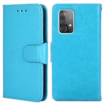 Wallet Textured Leather Stand Phone Shell voor Samsung Galaxy AA52 4G/5G / A52s 5G