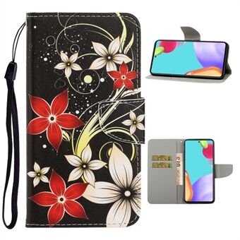 TPU + PU lederen portemonnee Stand telefoonhoesje met draagkoord voor Samsung Galaxy A52 4G/5G / A52s 5G