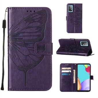 Opdruk vlinder bloem patroon portemonnee Stand lederen tas voor Samsung Galaxy A52 4G/5G / A52s 5G