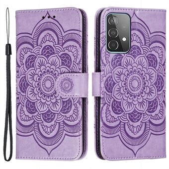 Opdruk Mandala Flower Wallet Leather Cover voor Samsung Galaxy A52 4G/5G / A52s 5G Beschermende Stand Shell