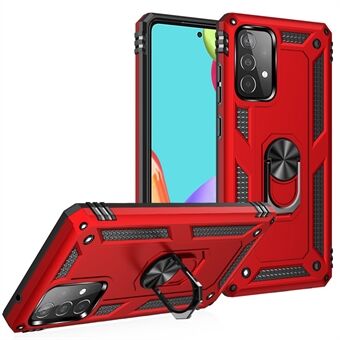 Armor Anti-val Metalen Ring Kickstand Ontwerp Hybride PC TPU Shell voor Samsung Galaxy A52 4G/5G / A52s 5G